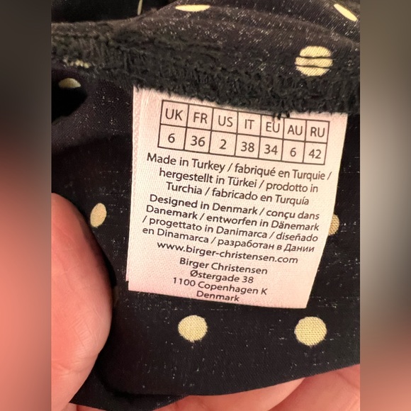 ROTATE Birger Christensen Camera Polka-Dot Maxi High Slit Skirt Size 2 - Picture 7 of 12